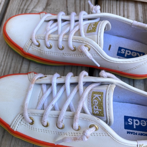 🌈 Keds Unisex RAINBOW Leather Sneakers Size 13 - Picture 6 of 12